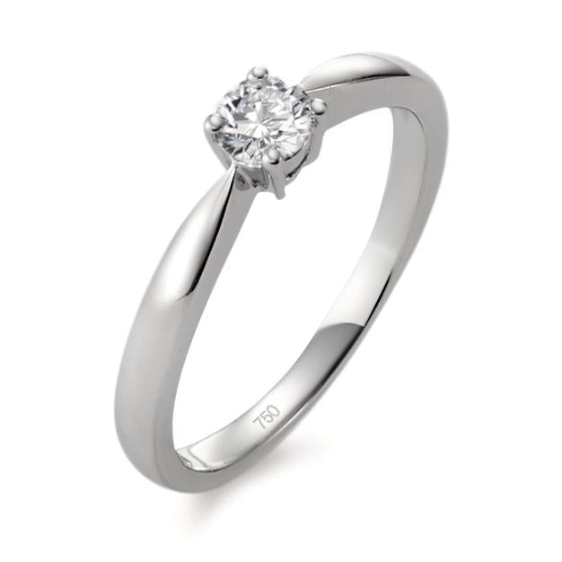 Bague solitaire Or blanc 18K Diamant 0.25 ct, w-si