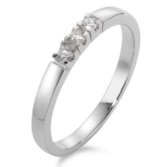 Anelli di memoria Oro bianco 750/18 carati Diamante 0.09 ct, 3 pietra, w-si