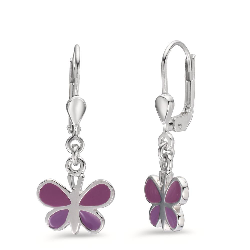 Pendant d'oreilles Argent Rhodié Papillon