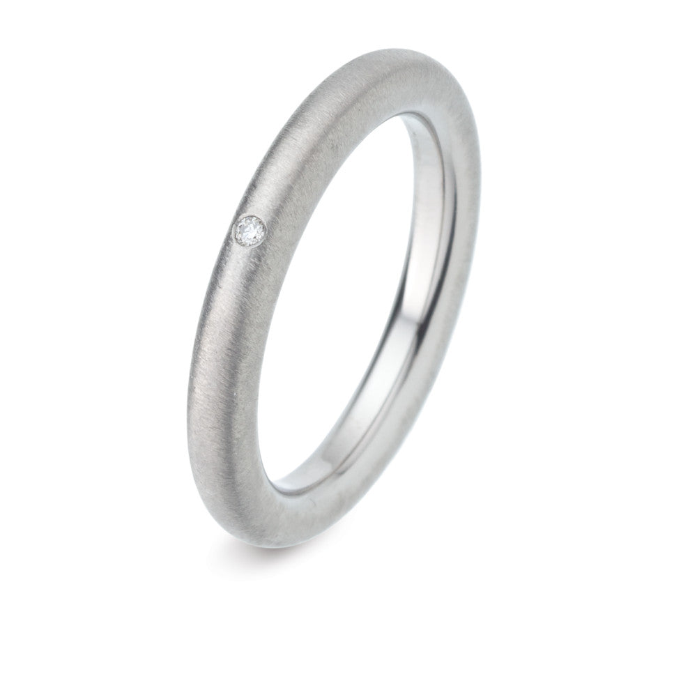 Partnerring Titan Diamant weiss, 0.01 ct, w-si