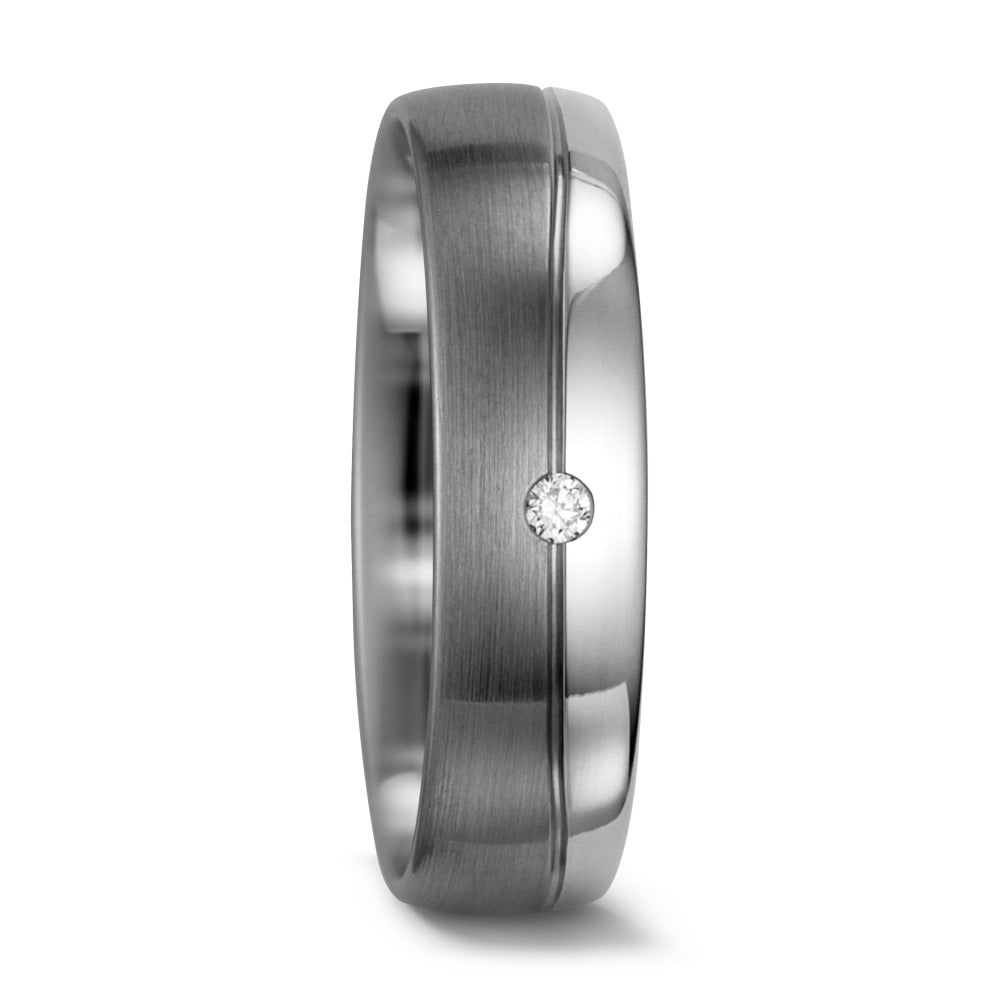 Alliance Or blanc 14K, Palladium 500 Diamant blanc, 0.015 ct, w-si