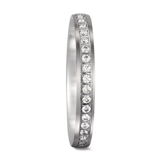 Alliance Or blanc 18K Diamant 0.23 ct, 23 Pierres, tw-si