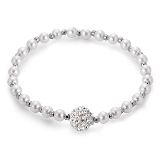 Bracelet Argent Cristal Rhodié 18.5 cm Ø4 mm