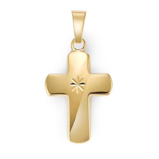 Anhänger 750/18 K Gelbgold Kreuz