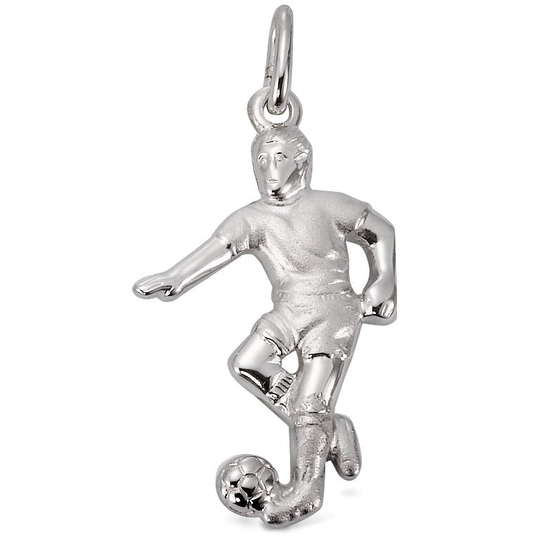 Pendentif Argent Rhodié Football