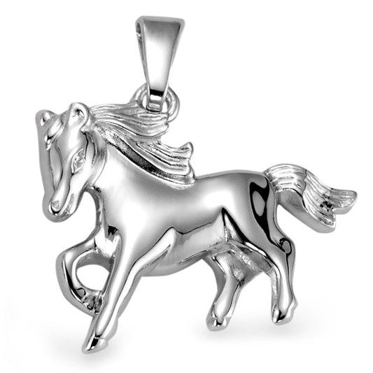 Pendentif Argent Rhodié Cheval