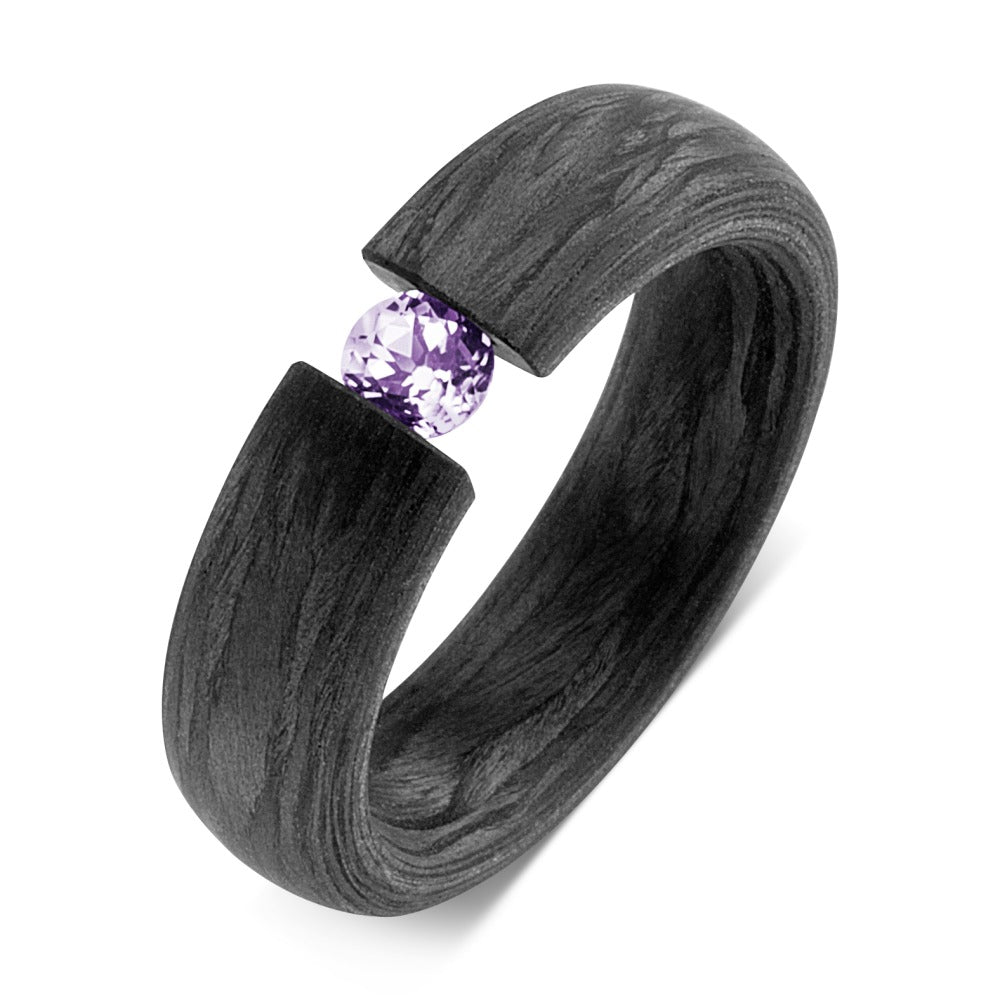 Fingerring Carbon Amethyst violett