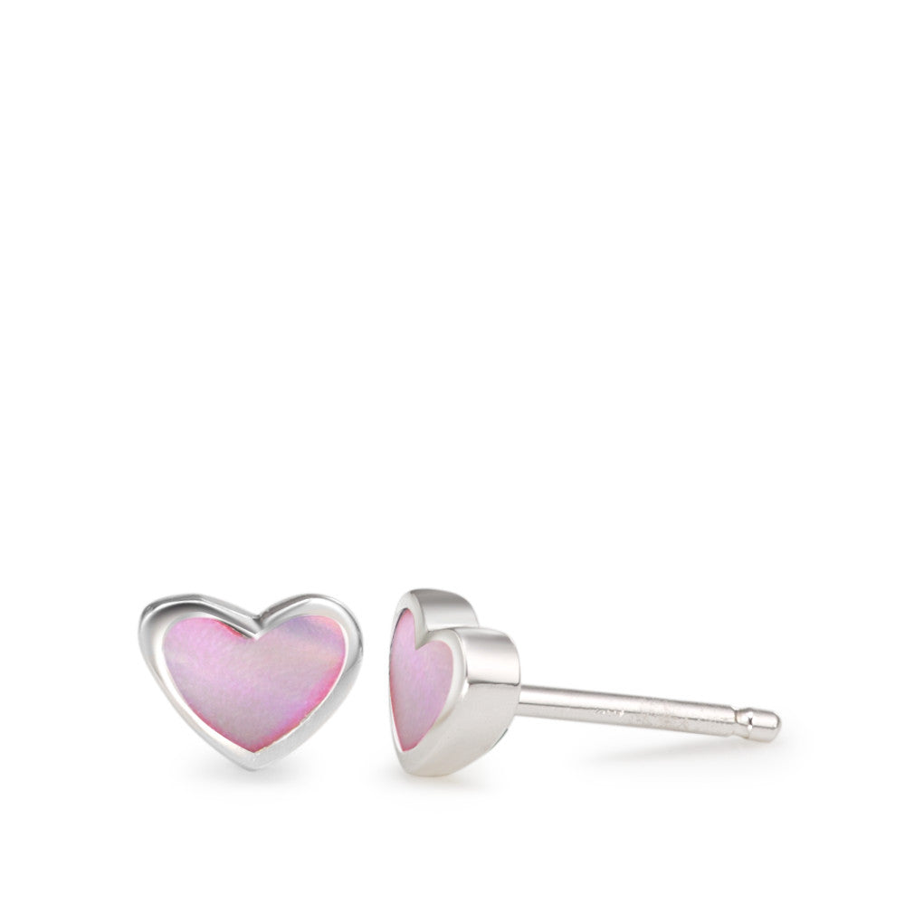 Clous d'oreilles Argent Coeur Ø6 mm