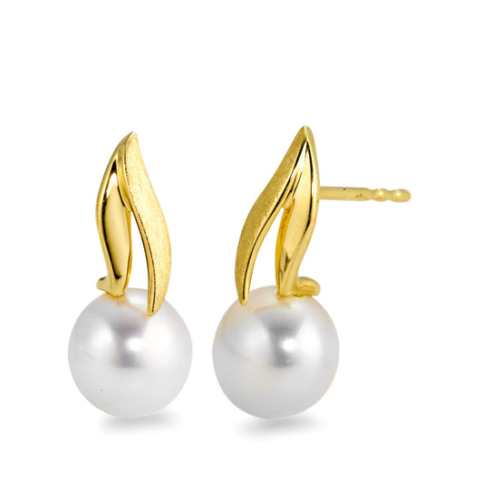 Clous d'oreilles Or jaune 18K perle d'eau douce