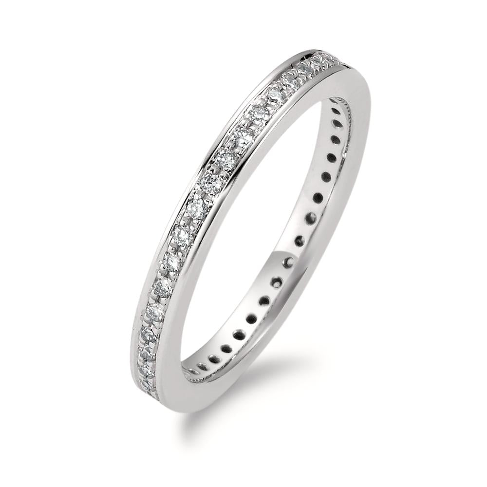 Bague d'éternité Or blanc 18K Diamant blanc, 0.25 ct, 42 Pierres, brillant, w-si