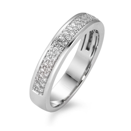 Bague Or blanc 18K Diamant blanc, 0.33 ct, 55 Pierres, brillant, w-si