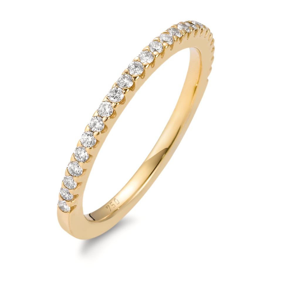 Bague d'éternité Or jaune 18K Diamant blanc, 0.25 ct, 25 Pierres, brillant, w-si