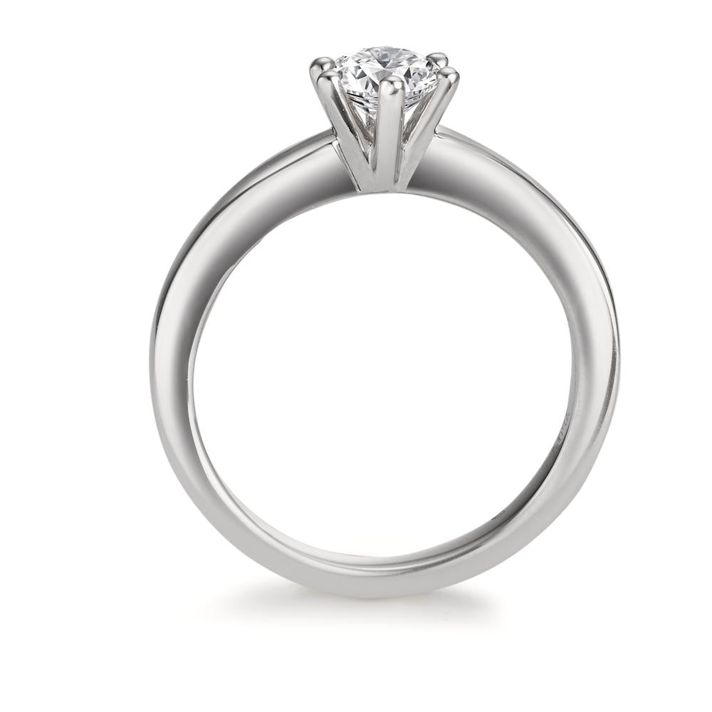 Bague solitaire Or blanc 18K Diamant blanc, 0.50 ct, brillant, si, IGI Ø5 mm