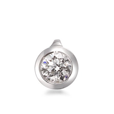 Pendentif Or blanc 18K Diamant blanc, 0.10 ct, brillant, w-si Ø4.5 mm