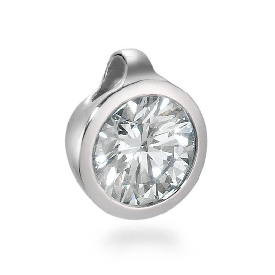 Ciondolo Oro bianco 750/18 carati Diamante bianco, 0.75 ct, [Brillant], si, IGI Ø7 mm