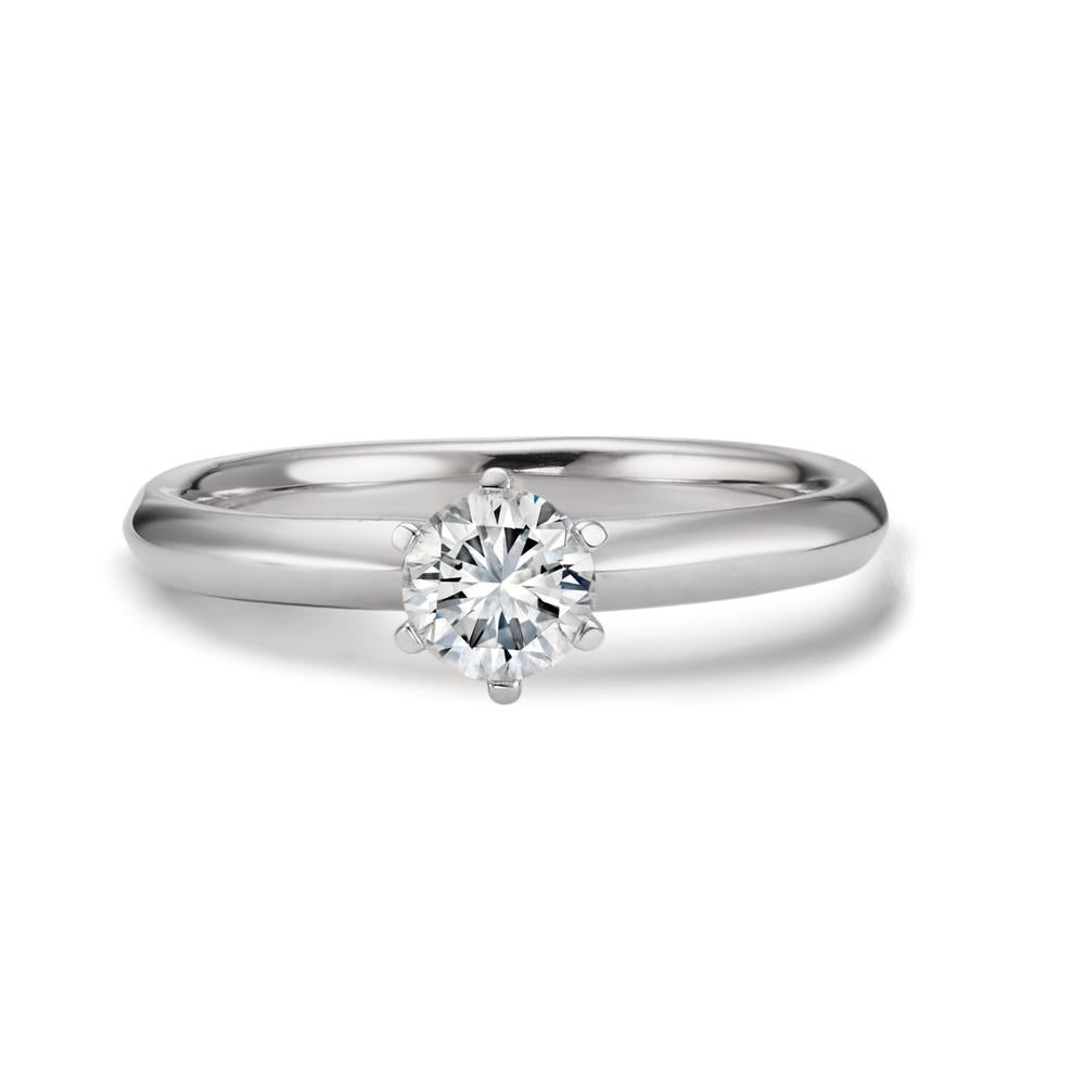 Bague solitaire Or blanc 18K Diamant blanc, 0.50 ct, brillant, si, GIA Ø5.5 mm