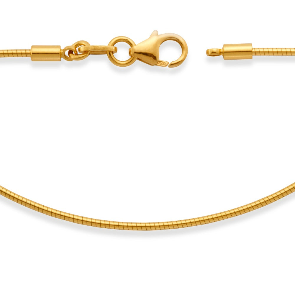 Collier Or jaune 18K 42 cm Ø1 mm