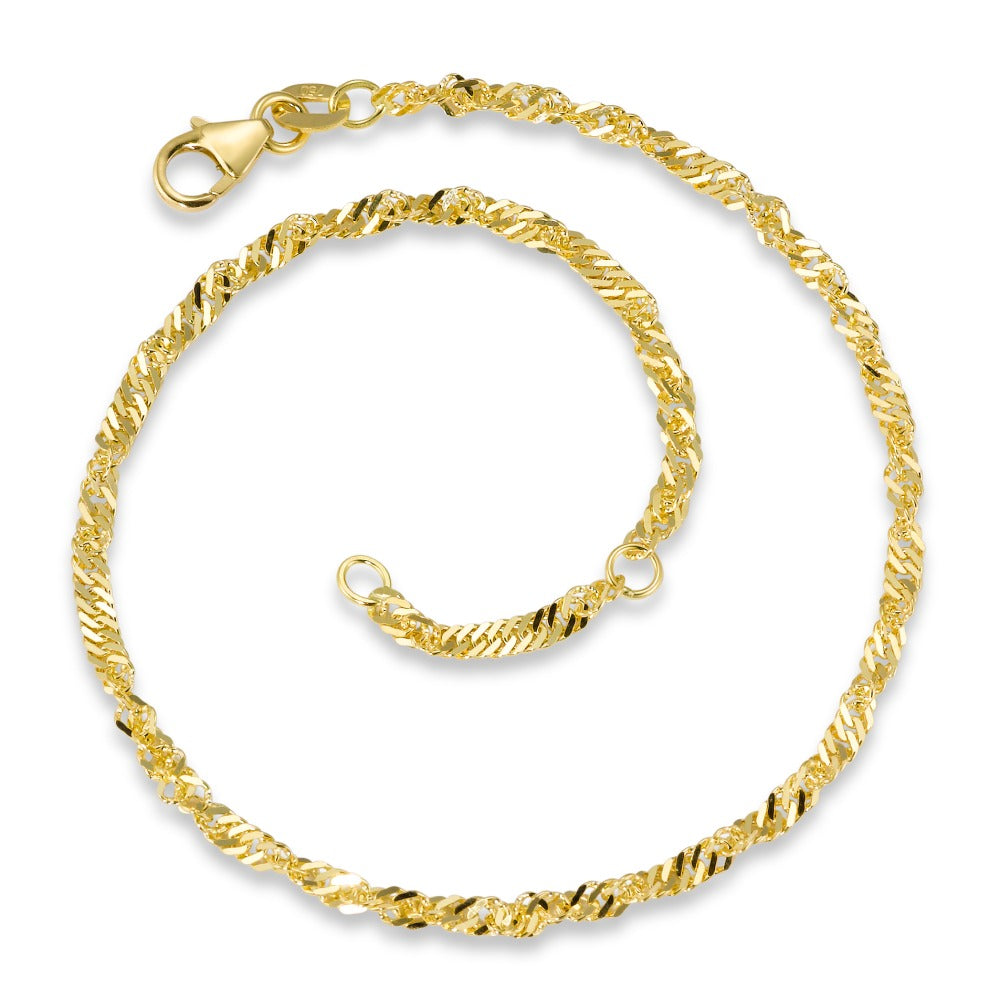 Chaînette de cheville Or jaune 18K 22-24 cm Ø2.5 mm