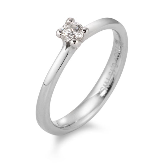 Bague Or blanc 18K Diamant 0.15 ct, tw-si