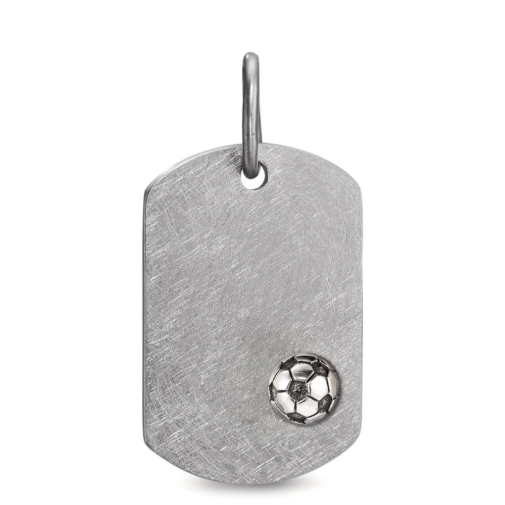 Pendentif avec gravure Acier inoxydable, Argent Football