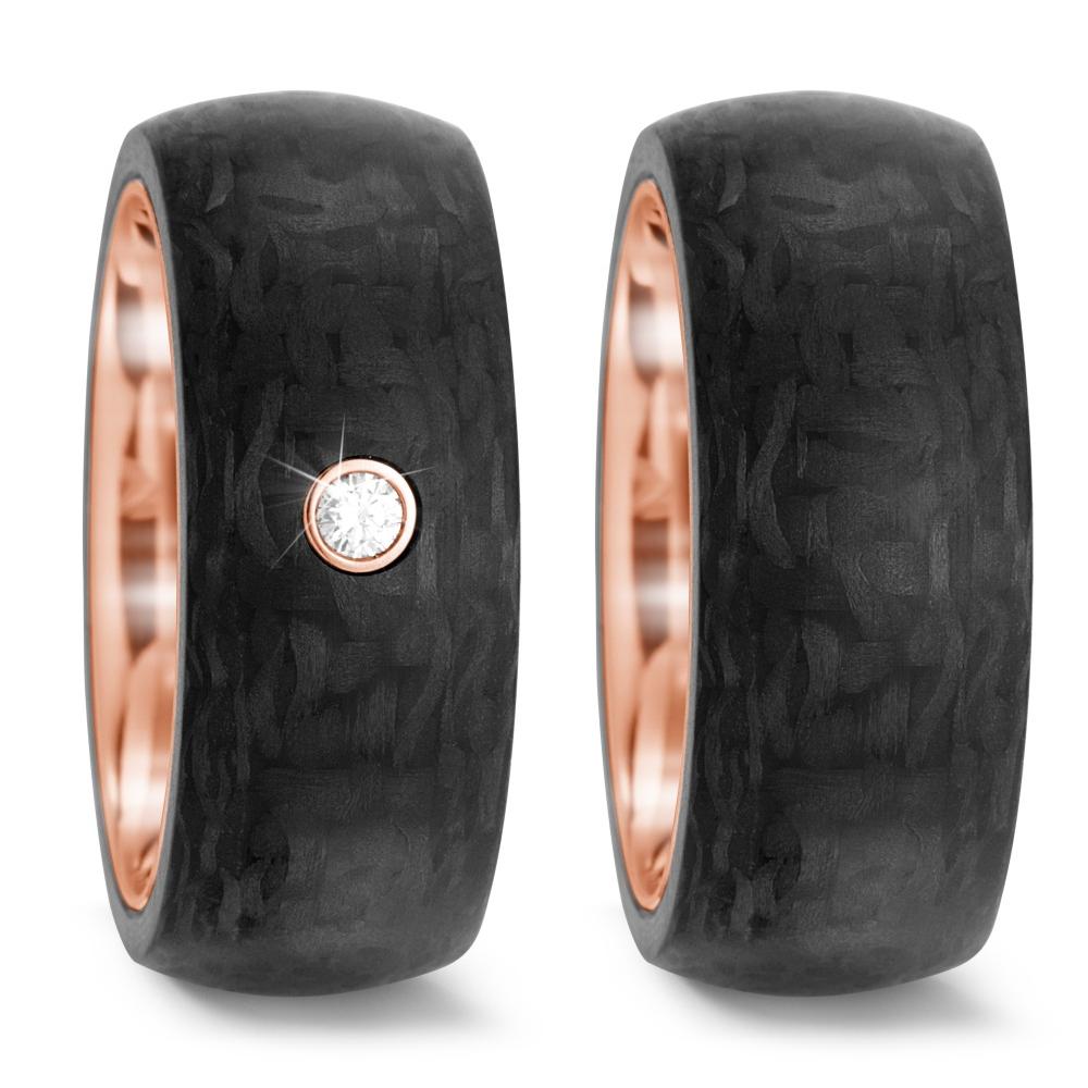 Partnerring 585/14 K Rosegold, Carbon