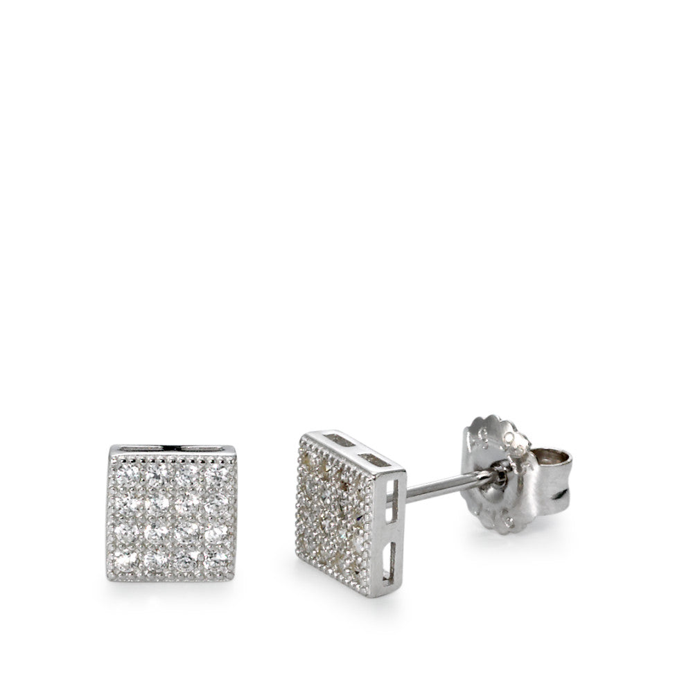 Clous d'oreilles Argent Zircone 16 Pierres