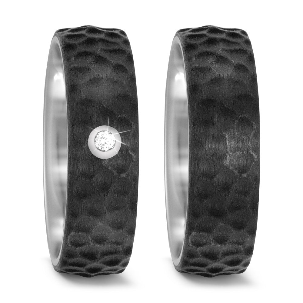 Partnerring Titan, Carbon Diamant 0.03 ct, w-si