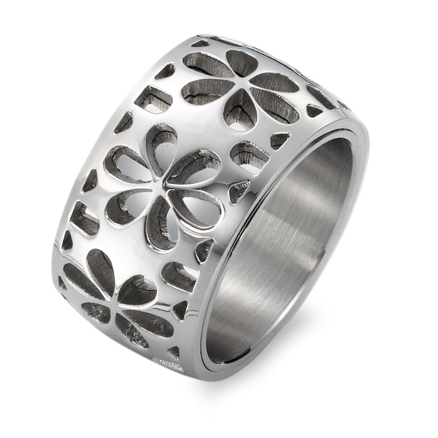 Bague Acier inoxydable Fleur