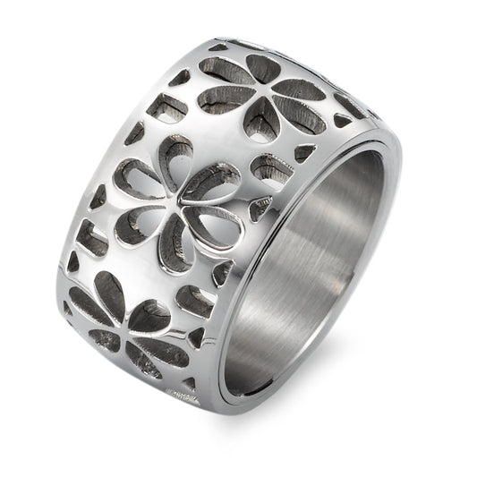 Fingerring Edelstahl Blume