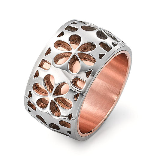 Bague Acier inoxydable rosé Plaqué or Fleur