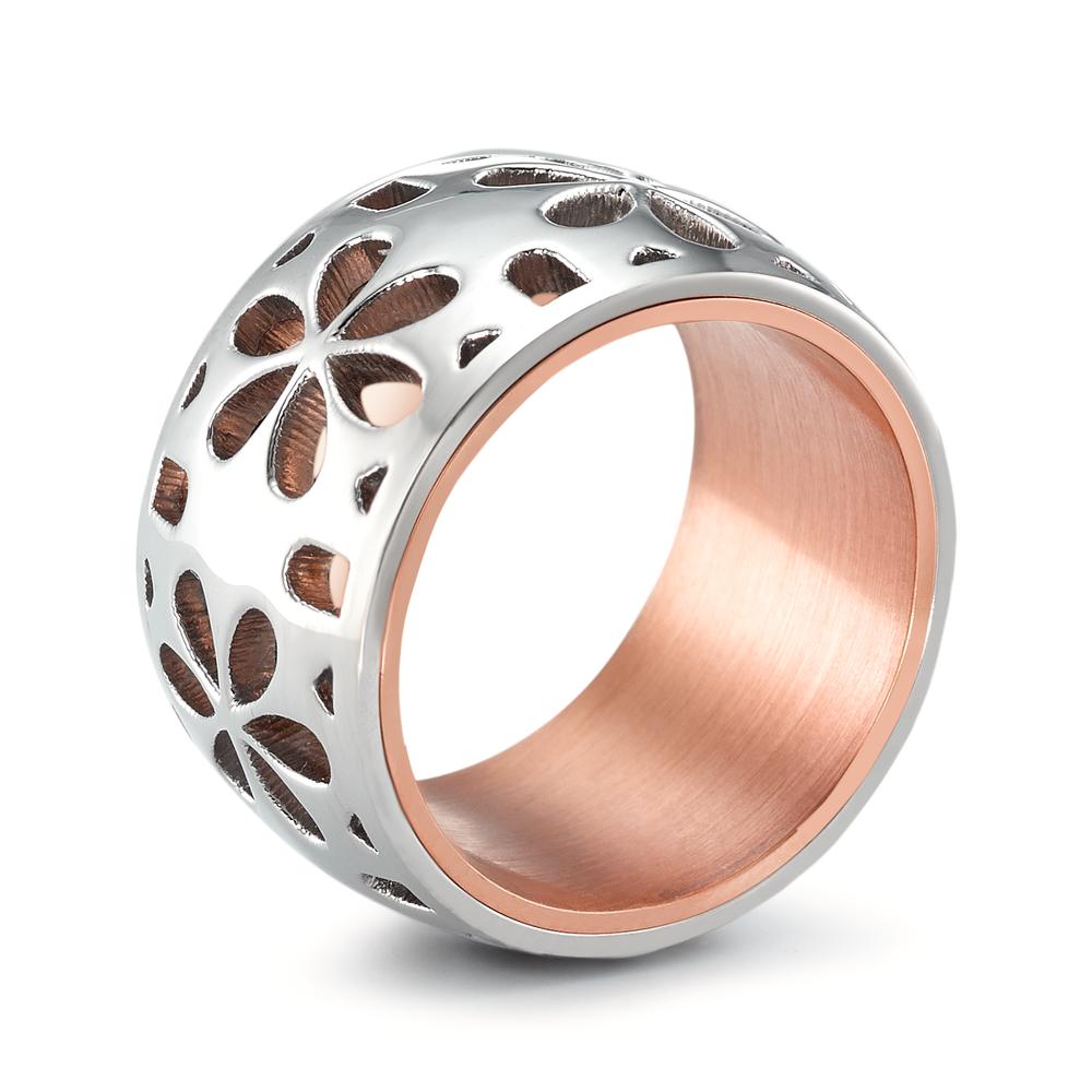 Bague Acier inoxydable rosé Plaqué or Fleur