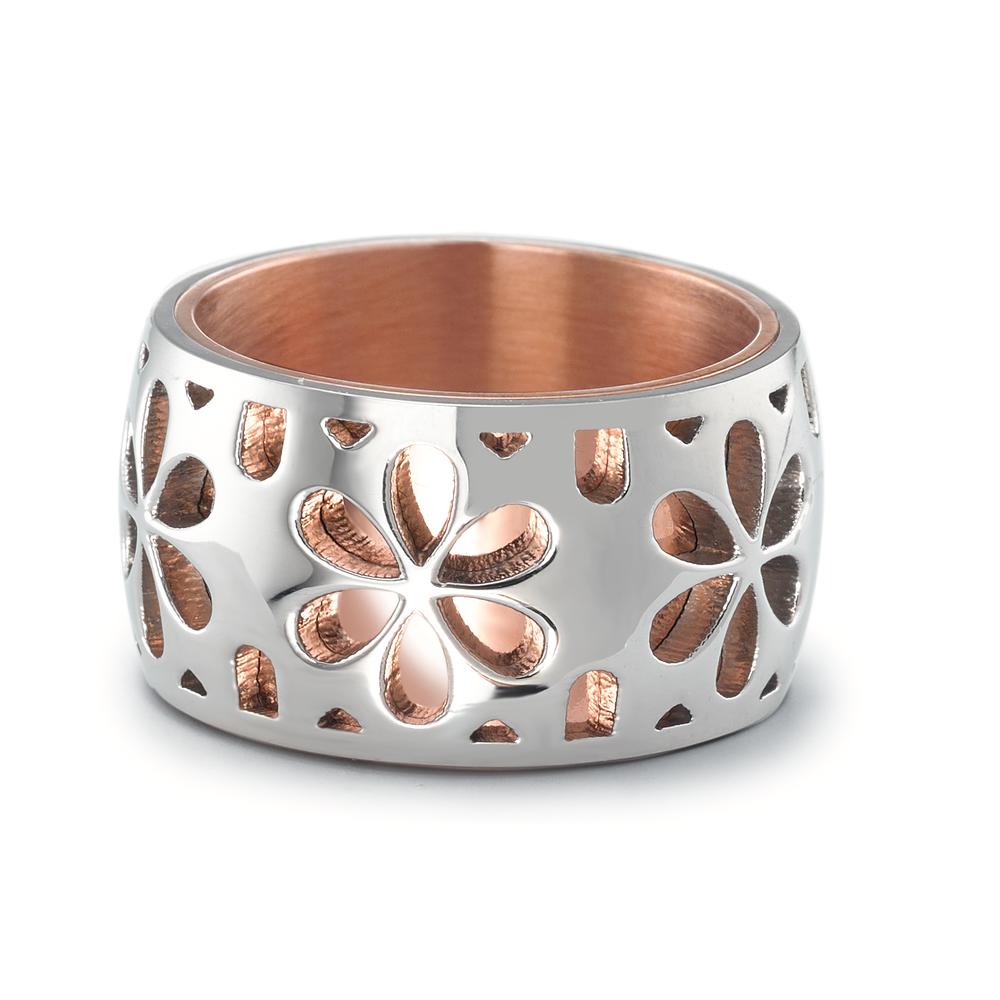 Bague Acier inoxydable rosé Plaqué or Fleur