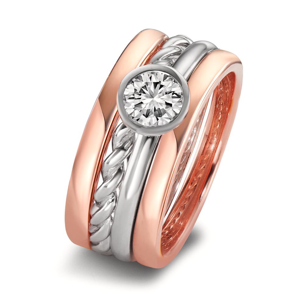 Bague à superposer Argent rosé PVD