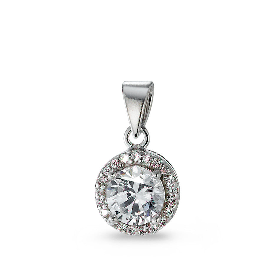 Pendentif Argent Zircone Rhodié