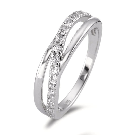 Bague Argent Zircone Rhodié