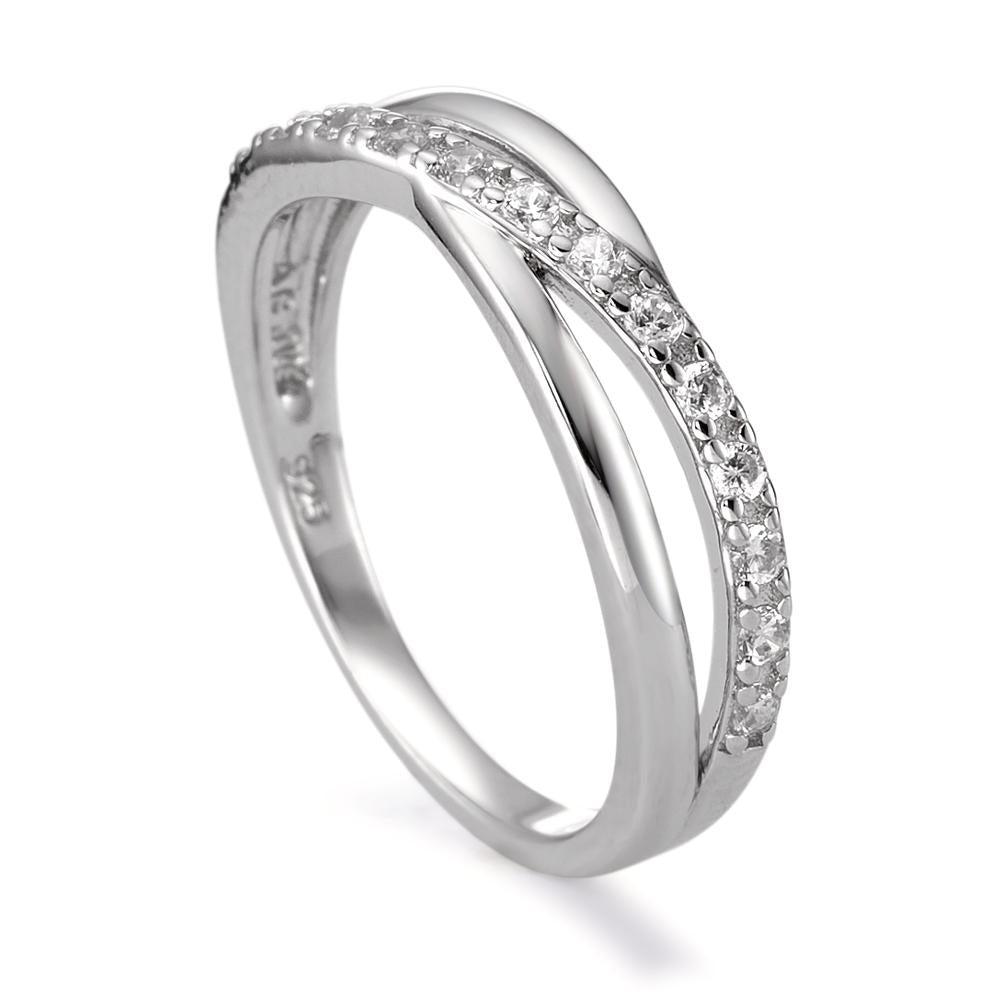 Bague Argent Zircone Rhodié