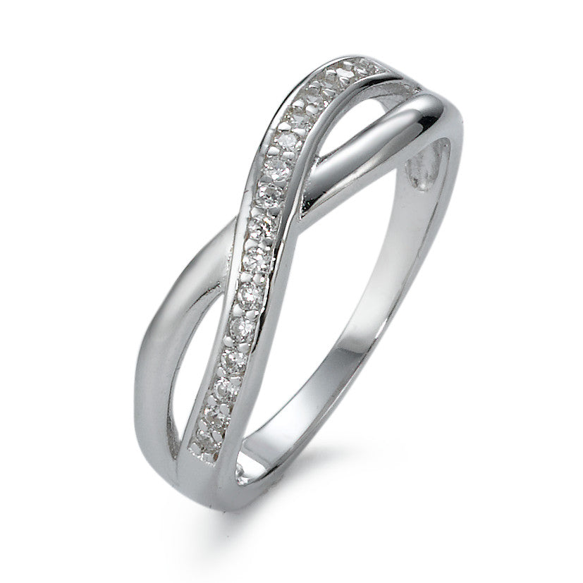 Bague Argent Zircone Rhodié