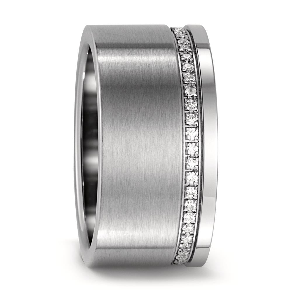 Bague Acier inoxydable Zircone blanc