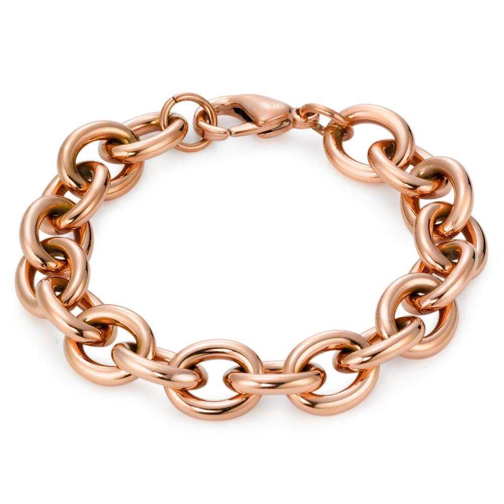 Bracciale Acciaio inossidabile rosa rivestimento IP 19 cm Ø12 mm