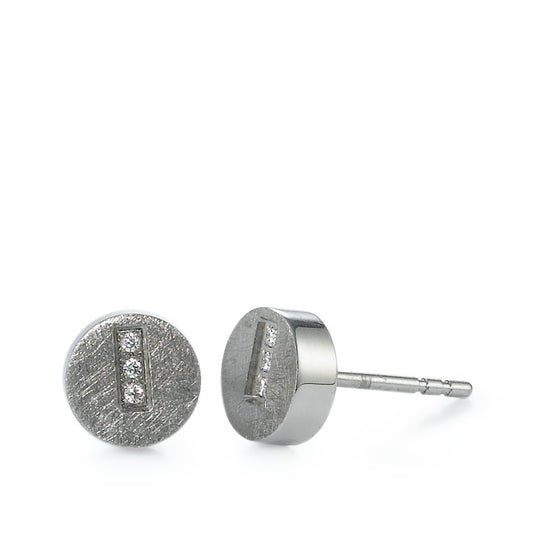 Clous d'oreilles Acier inoxydable Zircone 6 Pierres Ø7 mm