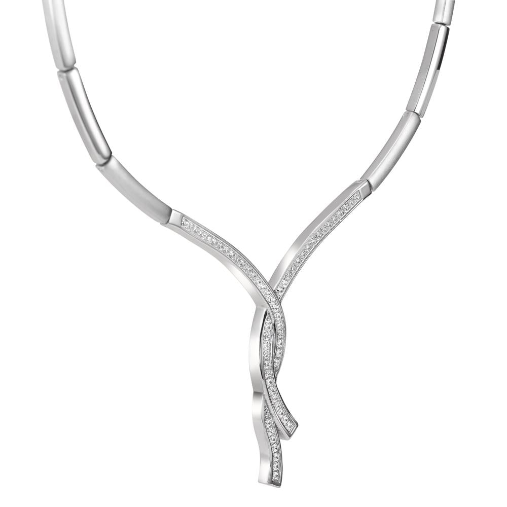 Collier Acier inoxydable Zircone 42-45 cm