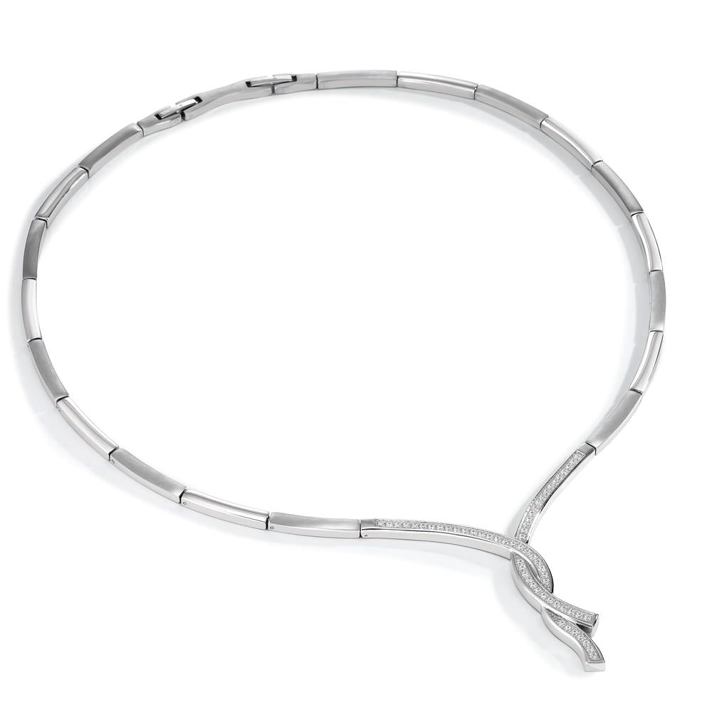 Collier Acier inoxydable Zircone 42-45 cm