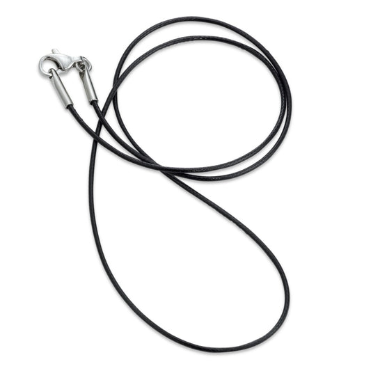 Collier Cuir, Acier inoxydable 42 cm Ø1 mm