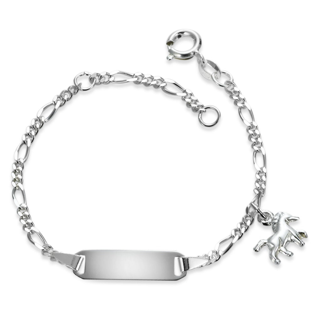 Bracciale con incisione Argento Cavallo 12-14 cm