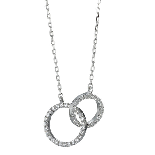 Collier Argent Zircone Rhodié 42-46 cm Ø10 mm