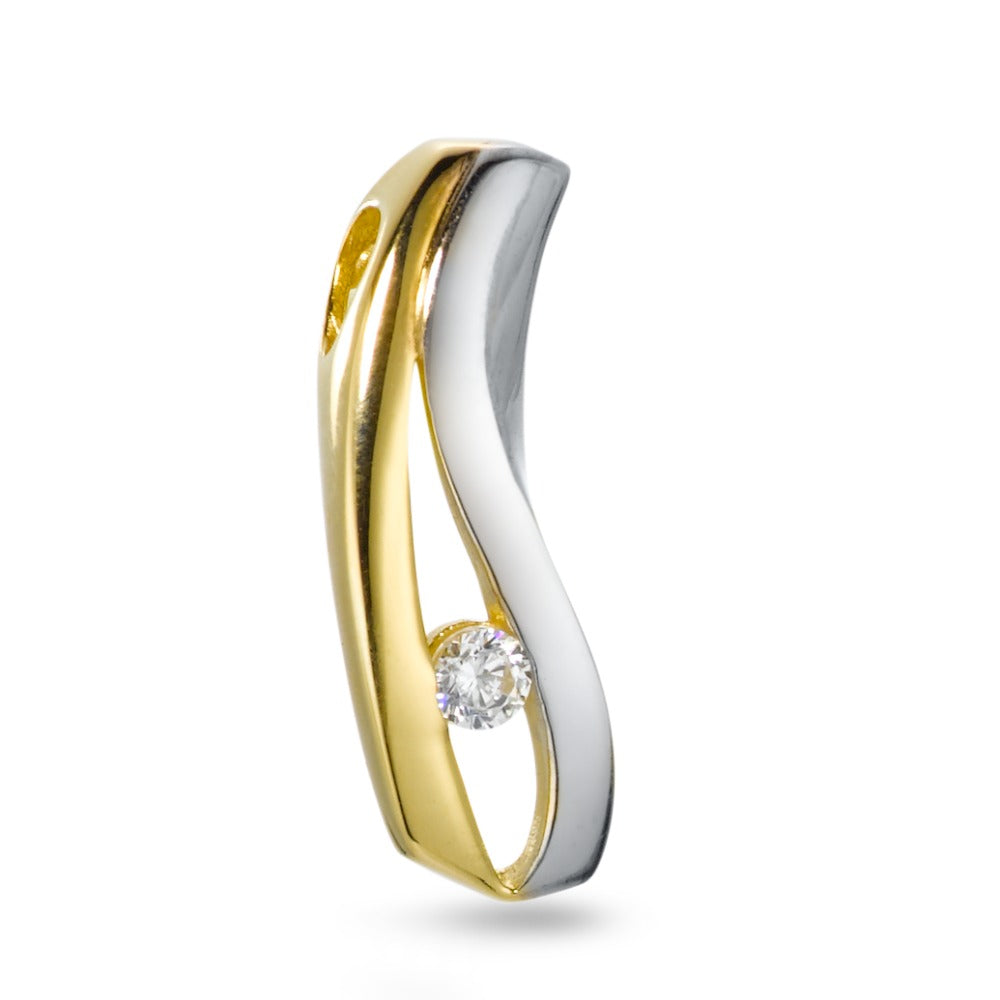 Ciondolo Oro giallo 375/9K Zirconia bicolore