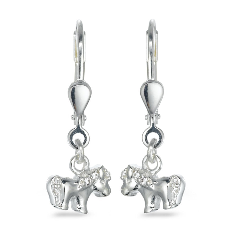 Orecchini Argento Zirconia 8 pietra Cavallo