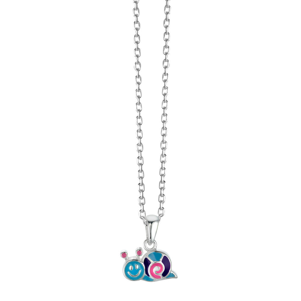 Chaînette avec pendentif Argent Laqué Escargot 36-38 cm