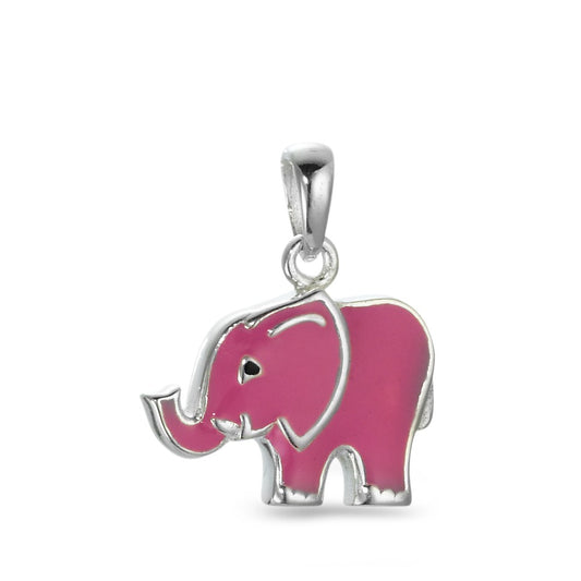 Pendentif Argent émaillé Éléphant