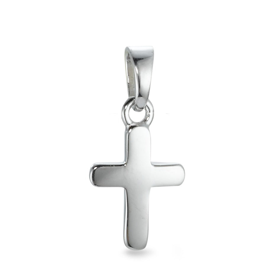 Pendentif Argent Rhodié Croix